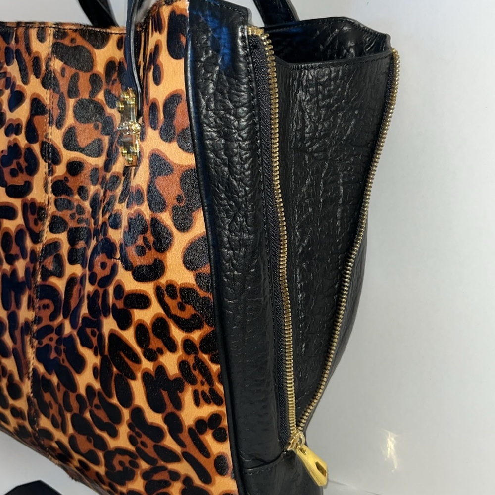 Hayden Harnett expandable leopard-print haircalf satchel - Picture 6 of 16